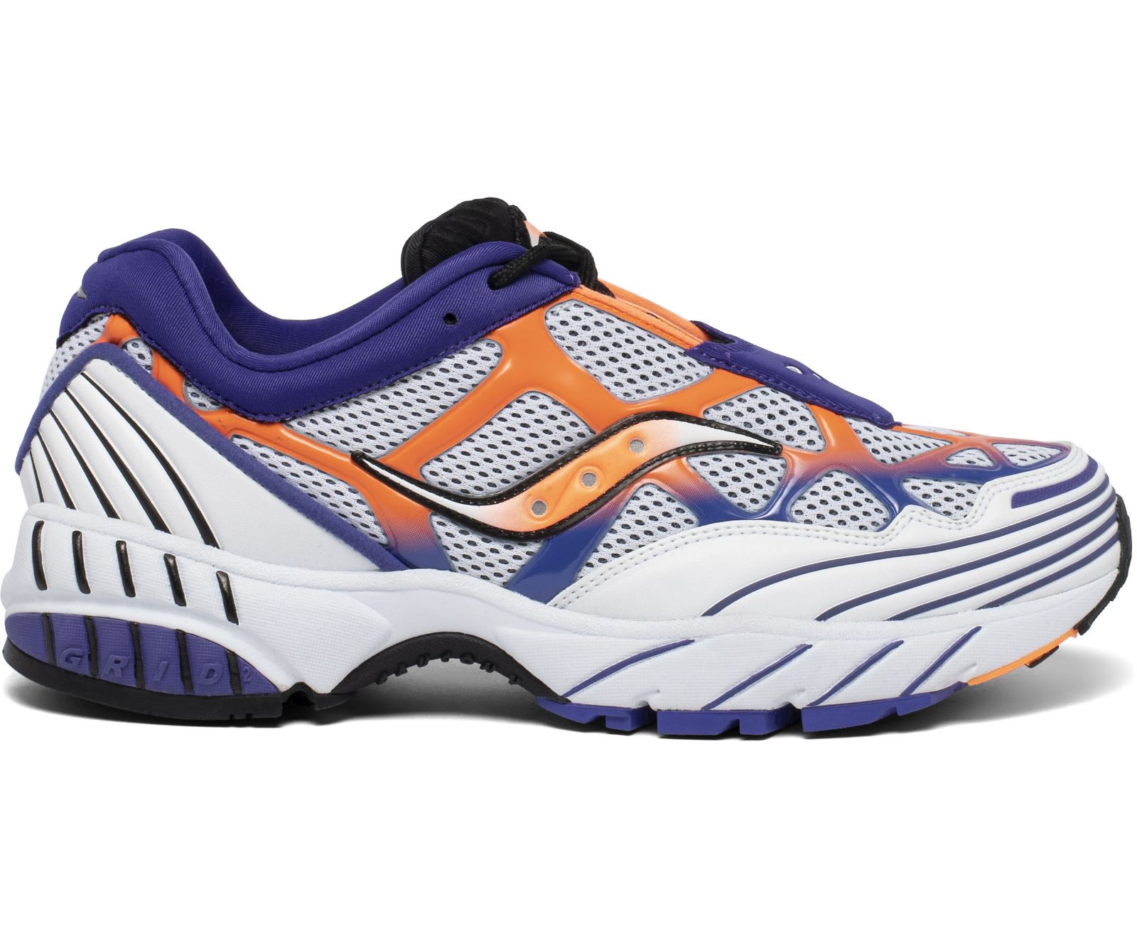 Men\'s Saucony Grid Web Originals White / Orange / Purple | Singapore 371UZGT